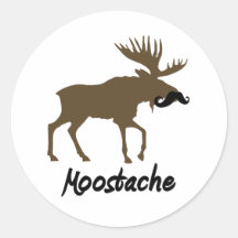 Moostache Sticker