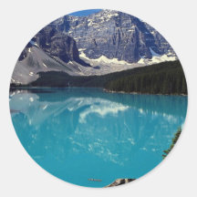 Moraine Lake, Alberta, Canada Round Sticker