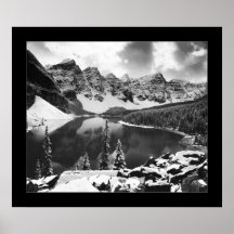 Moraine Lake (Black & White) Print