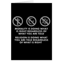 Morality and Religion Greeting Card