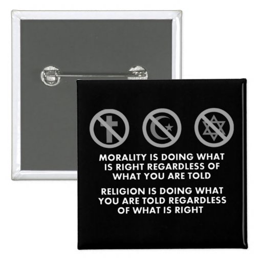 Morality and Religion Pinback Button