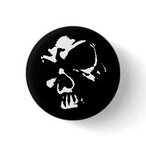Morbid Skull Pinback Button