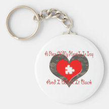 Morceau de coeur en Irak Keychain Porte-clé
