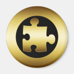 MORCEAU DE PUZZLE D'OR AIMANTS