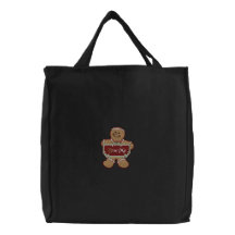 Mordez-moi pain d'épice sac brodé