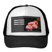 More Love More Love hats Pink Rose Flowers