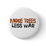 More Trees Less War buttons