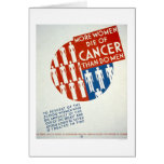 More Women Die Of Cancer 1936 WPA Greeting Cards