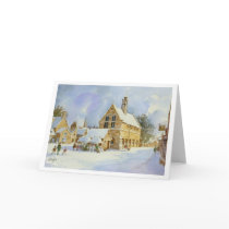 Moreton in Marsh in snow Card