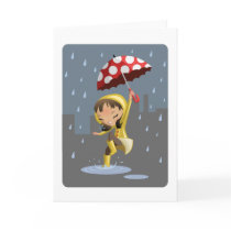 Morgan in the Rain Card