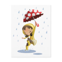 Morgan in the Rain Post Card