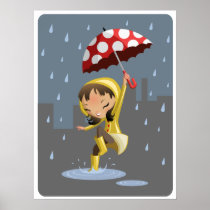 Morgan in the Rain Poster