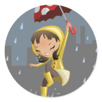 Morgan in the Rain Sticker