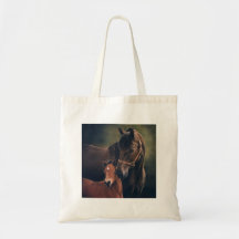 Morgan Mare and Foal Tote Bags