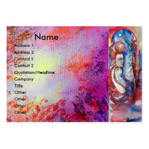 MORGANA  AND DRAGON OF LAKE ,Gold Floral Swirls Business Card Template