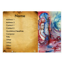MORGANA  AND DRAGON OF LAKE  parchment Business Card Templates