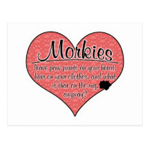 Morkie Paw Prints Dog Humour Postcard