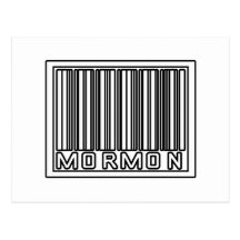 Mormon de code barres carte postale