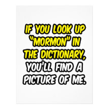 Mormon In Dictionary...My Picture Customized Letterhead