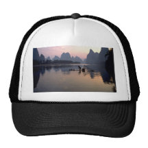 Morning crossing on River Li, Guilin, China Trucker Hat