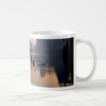 Morning crossing on River Li, Guilin, China Mug