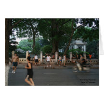 Morning Exercise * Hanoi Vietnam Greeting Card