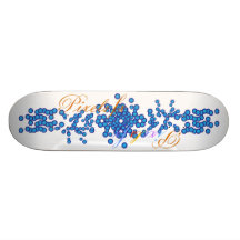 Morning Fresh Blue Bubbles Skateboard1.0008-9-22-4