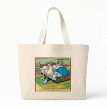 Morning Garlic Breath Funny Offbeat Cartoon Gifts Tote Bags