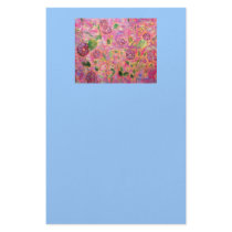 morning glories blue and purple stationery paper