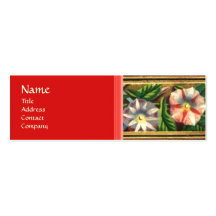 MORNING GLORY AND RED BERRIES BUSINESS CARD TEMPLATE