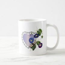 Morning Glory Dragonfly Coffee Mugs