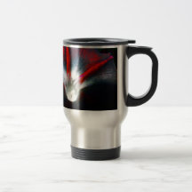 Morning Glory in red and black Mugs