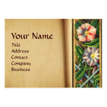 MORNING GLORY MONOGRAM BUSINESS CARD