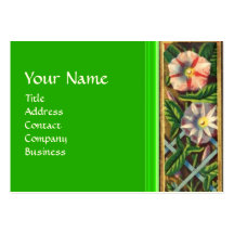 MORNING GLORY MONOGRAM BUSINESS CARD TEMPLATE