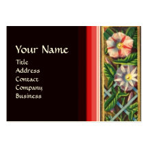 MORNING GLORY MONOGRAM BUSINESS CARD TEMPLATE