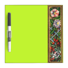MORNING GLORY MONOGRAM Green Yellow Dry Erase Boards