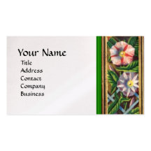 MORNING GLORY WHITE PEARL PAPER BUSINESS CARD