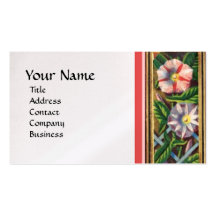 MORNING GLORY WHITE PEARL PAPER BUSINESS CARD TEMPLATE