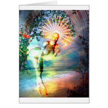 MORNING LIGHT GODDESS.jpg Greeting Card