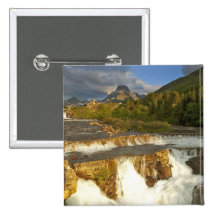 Morning light greets Swiftcurrent Falls in the Button