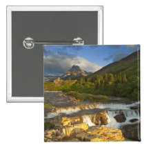 Morning light greets Swiftcurrent Falls in the Pins