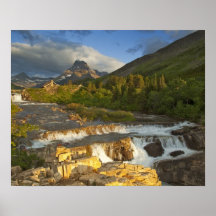 Morning light greets Swiftcurrent Falls in the Posters