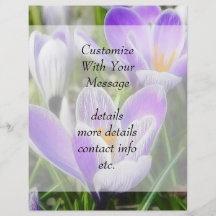 Morning Light On The Crocuses Personalized Flyer