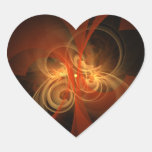 Morning Magic Abstract Art Heart Sticker