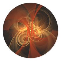 Morning Magic Abstract Art Round Sticker