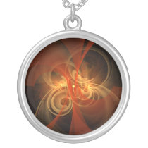 Morning Magic Abstract Silver Necklace