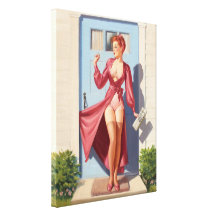 Morning Newspaper Pin-Up Girl