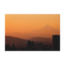 Morning Over Portland Gallery Wrapped Canvas