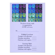 Morning Service & Evening Affair 'Reply' Card Custom Announcements