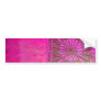 MORNING STAR Pink,Fuchsia Black, Monogram Bumper Sticker